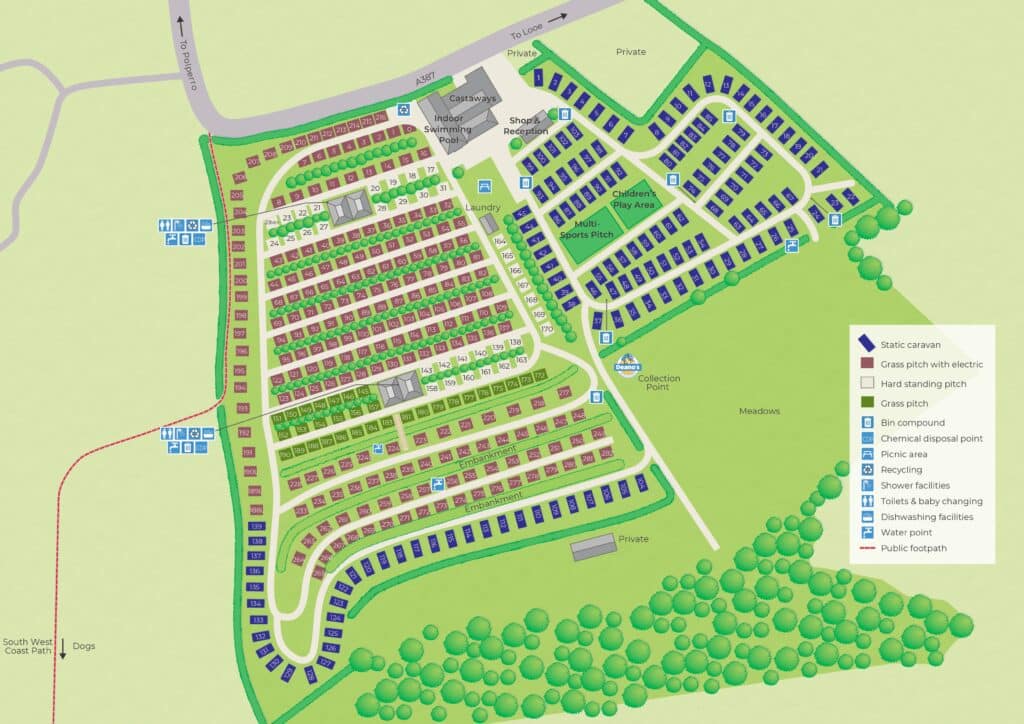 Tencreek Holiday Park Map 2026